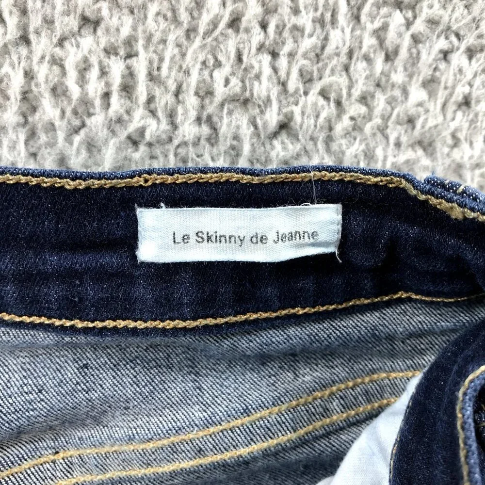 FRAME Womens Size 26 Le Skinny De Jeanne Queens Way Dark Wash Stretch Denim Jean